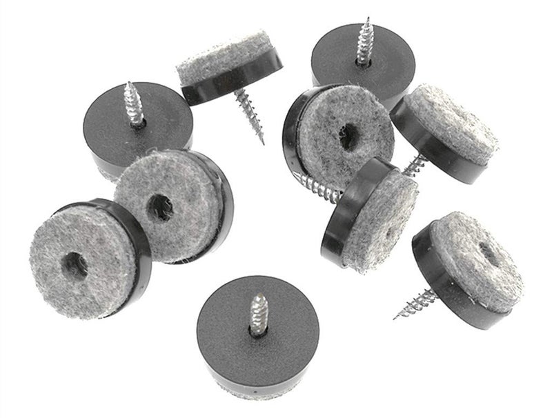 ALIMITOPIA 40pcs Screw-on Furniture Felt Pad Chair Glide Slider Hardwood Floor Protector for Wooden Leg Feet of Chair Table Furniture(Î¦24mm or 0.95";Black) - Image 3